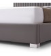 Hillsdale Bed Frame Polyester Fabric Padded Upholstery High Quality Slats Polished Stainless Steel Feet